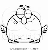 Drunk Pudgy Bird Clipart Cartoon Cory Thoman Outlined Coloring Vector 2021 sketch template