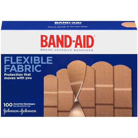 band aid brand adhesive bandages band aid flexible fabric assorted  ct health wellness