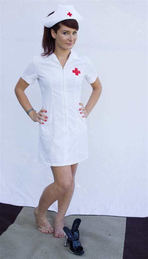 nurses dress  cap vintage nurse costume size  etsy