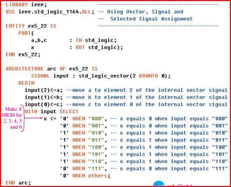 solved write  vhdl program  signal selected assignment cheggcom