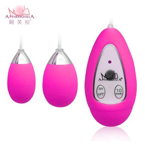 Silent Waterproof Double Vibrating Eggs 10 Speed Frequency Vibrator For