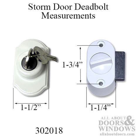 deadbolt  storm door white