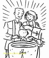 Baptism Coloring Pages Printables Printable Sacrament Getcolorings Color Christian sketch template