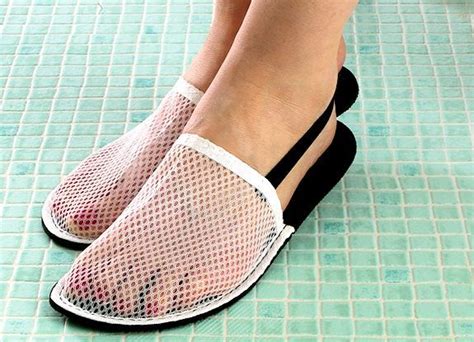 25 Travel Gadgets Under 25 Slide 10 Shower Shoes Travel Slippers
