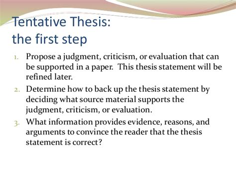 Writing A Good Thesis Statement