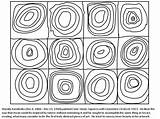 Kandinsky Wassily Colorir Concentric Pinturas Matisse Kandisky Atividades Quadros Aula Escola sketch template