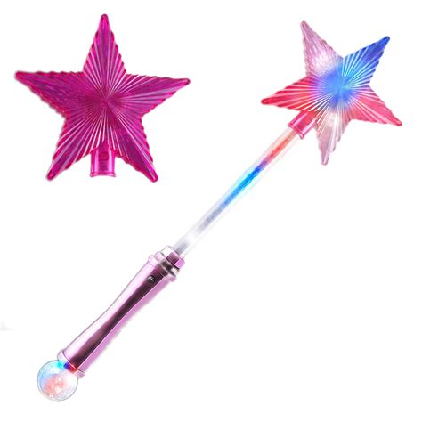 light  crystal star wand pink  glowing party supplies