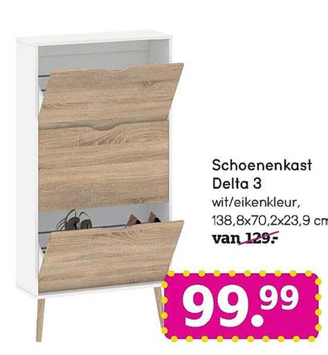 schoenenkast delta  aanbieding bij leen bakker aanbiedingenfoldersbe