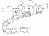 Train Track Tracks Kids Coloring Printable Pages Drawing Railroad Color Getdrawings sketch template