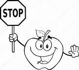 Stop Sign Coloring Pages Cartoon Octagon Signs Printable Traffic Apple Drawing Getcolorings Getdrawings Color Colorings sketch template