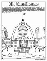Coloring Louis Courthouse Saint Book St Gateway Pages Books West Getcolorings sketch template