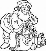 Coloring Christmas Printouts Santa Pages Colouring Kids Teddy Bear Stocking Printables Toys Elves Printable Clipart Eve Cliparts Present Collection Library sketch template