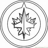 Jets Winnipeg Nhl Coloringpages101 Avalanche Calgary Flames Islanders Getcolorings Colo Crafts Colorings sketch template
