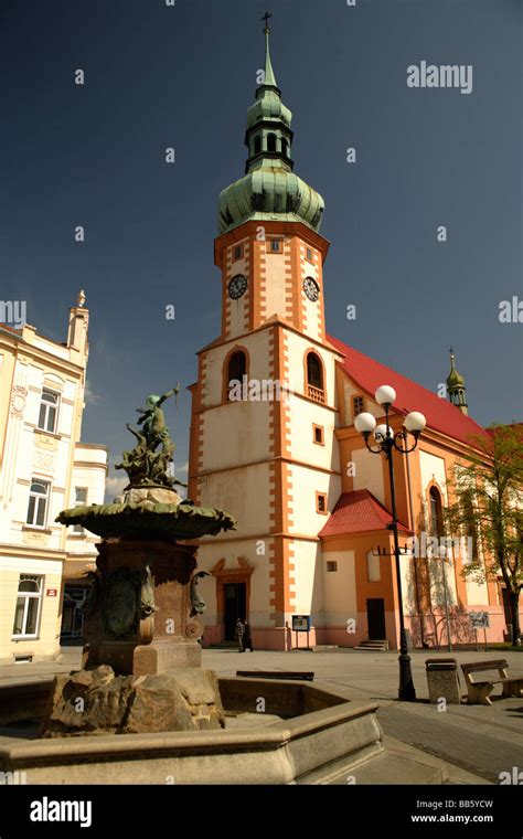 st jacobs church  square sokolov czech republic stock photo alamy