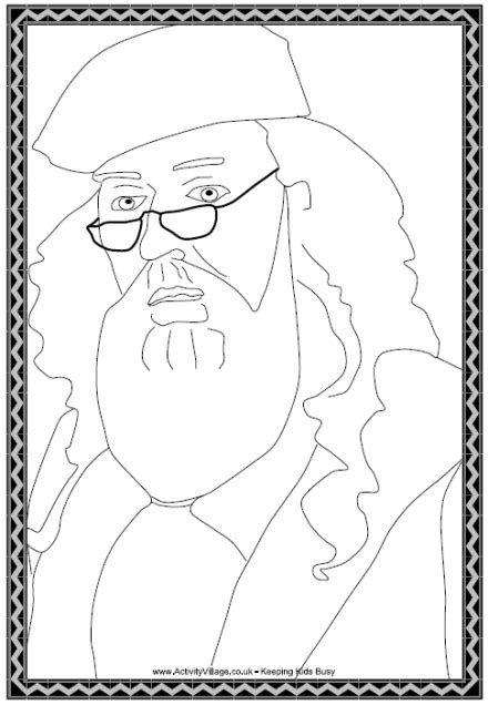 dumbledore coloring page harry potter coloring pages harry potter