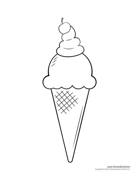 ice cream coloring page tims printables