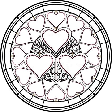 simple stained glass coloring pages coloring home