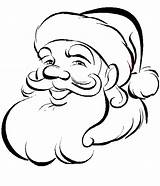 Christmas Father Colouring Santa Claus Library Clipart Realistic Drawing sketch template