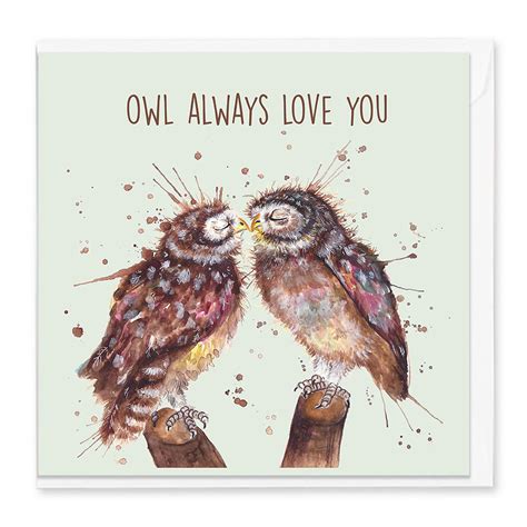 owl  love  card valentines card love owls cute etsy