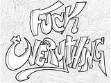 Swear Colouring Swearing Cursing sketch template