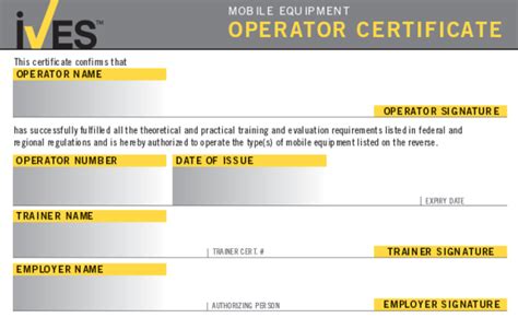 printable forklift certification cards tutoreorg master  documents