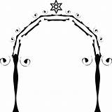 Jewish Wedding Chuppah Vector Illustrations Arch Religious Graphic Vintage Clip Canopy sketch template