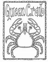 Coloring Crab Queen Payhip Choose Board sketch template
