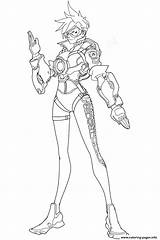 Overwatch Lena Oxton Tracer sketch template