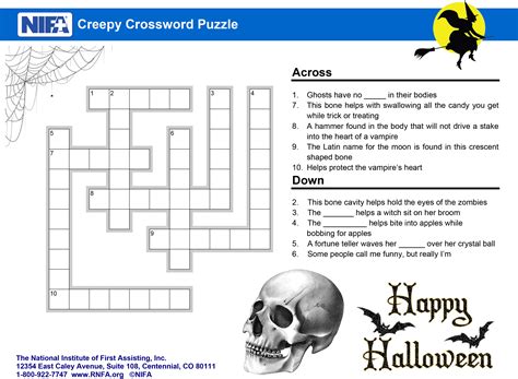 creepy crossword clues october  rnfa