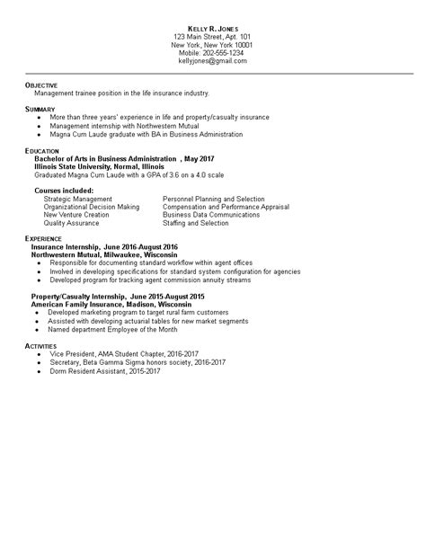 professional business administration resume templates