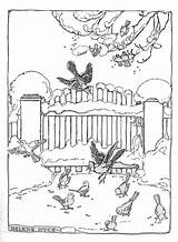 Coloring Winter Pages Garden Drawings Bird Gate Christmas Little Adult Flickr Sing Stamps Birds Landscape Color sketch template