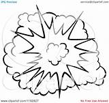 Explosion Clipart Comic Burst Poof Cartoon Vector Illustration sketch template