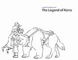 Avatar Coloring Pages Korra Legend Kids Printable Movie Popular Coloringhome sketch template