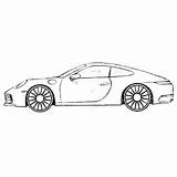 Porsche Coloring sketch template