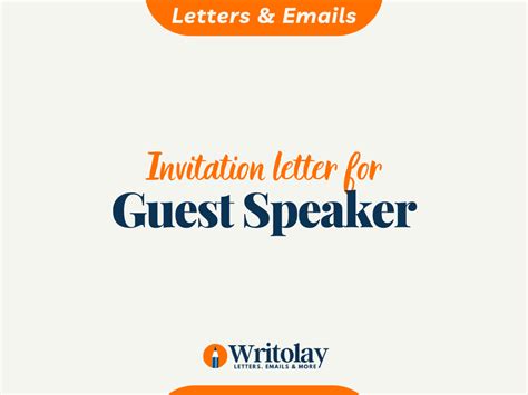 guest speaker invitation letter  templates writolay