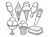 Cream Ice Coloring Pages Popsicle Sandwich Printable Drawing Print Cone Scoop Shop Color Kids Snow Cute Getcolorings Sundae Getdrawings Draw sketch template