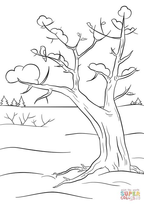 effortfulg winter tree coloring pages