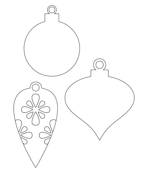printable christmas shapes template     printablee
