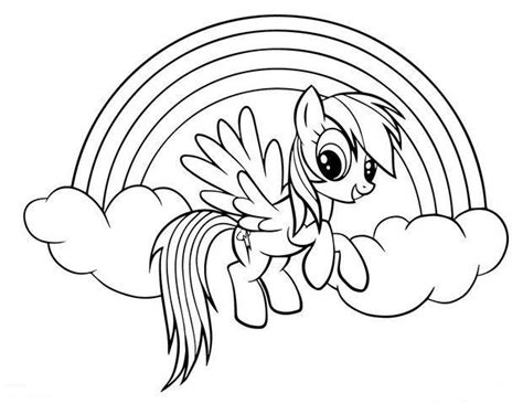 pony rainbow dash coloring pages
