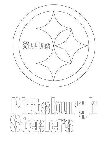 pittsburgh steelers logo coloring page supercoloringcom