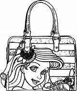 Coloring Bag Pages Handbag Ariel Mermaid Getdrawings Printable Getcolorings Color Print sketch template