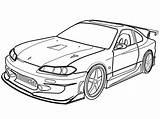 Coloring Car Drawings Jdm Cars Sports Cool Drawing Pages Race Nissan Gtr Skyline Silhouette Silvia Toyota Printable Sketch ниссан Photobucket sketch template