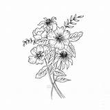 Tattoo Drawing Instagram Line Garden Wildflower sketch template