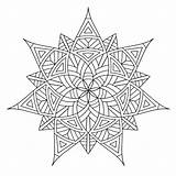 Geometric Coloring Pages Designs Printable Kids Shapes Colouring Color Mandala Pattern sketch template