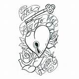 Tattoo Heart Drawing Key Designs Outline Flash Tattoos Banner Stencils Outlines Roses Draw Drawings Symbols Skull Street Today Tumblr Lock sketch template