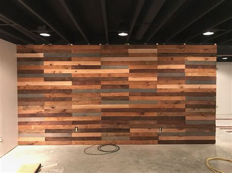 basement wall  boards  hand rubbed stained rough