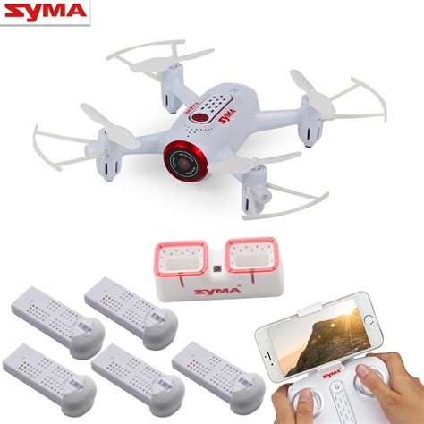 syma xw wifi fpv pocket drone hd camera headless mode rc drone  flight plan  app