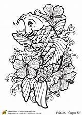 Carpe Koi Poisson Hugolescargot Coloriages Japonais Escargot Coy Visiter Koï Japonaise sketch template
