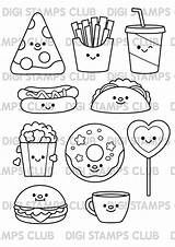 Doodle Chatarra Taco Donuts Making Lindos Pintar Scrapbooking Hotdog Chilaquiles Comestibles Sello Ideal sketch template