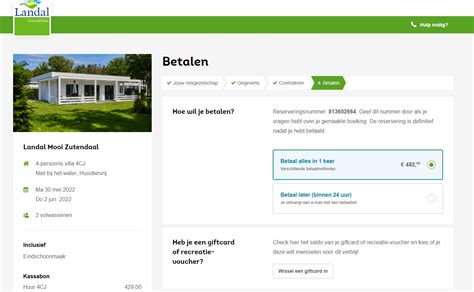 landal greenparks kortingscode  korting belgie  april